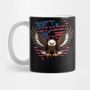 4th of July Bald Is Beautiful Bald Eagle Men Women Gift Mug